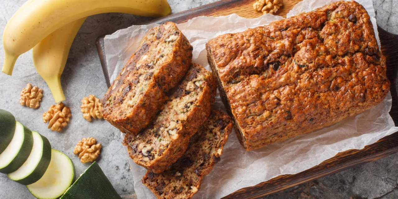 Banana bread χωρίς ζάχαρη ιδανικό για το πρώτο σνακ του μωρού